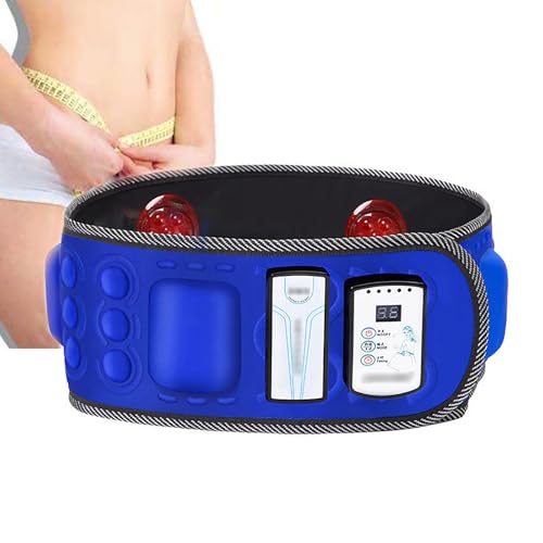LHQYA Cinturón De Masaje De Vibración Eléctrica, Cinturón De Masaje De Quema De Grasa Eléctrica, con Panel De Control, 36 Modos De Vibración / 24 Imanes para La Pérdida De Peso Corporal