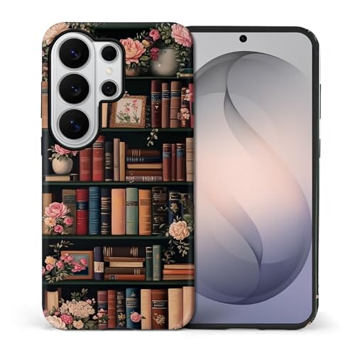 Coque Samsung S26 Ultra bibliothèque vintage verte anti-chute et givrée