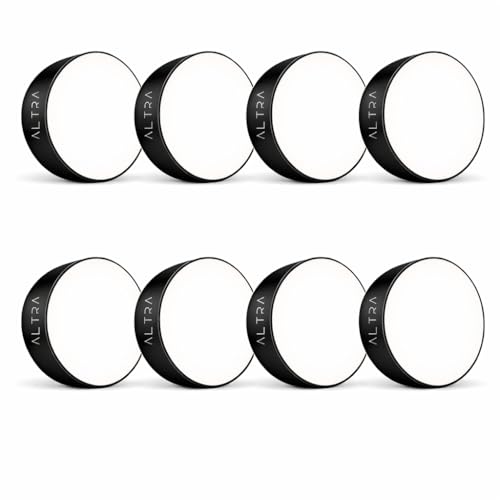 Image of 12W Rimless LED Surface Panel Light | Wide Voltage Operation | Natural White | Polycarbonate Body | Black Finish | for Living Room, Office, Showroom Roof - Pack of 8