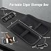 GXfirxen Cigar Case with Humidity Control Packs,V-Cut Cutter,Straight Cutter,Punch Tool,Waterproof Airtight Cigar Case,Portable Cigar Box for Secure Zippered Storage for Men,Travel & Home Use