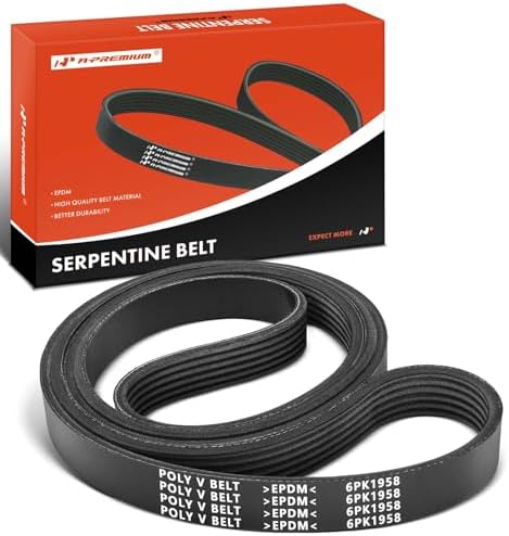 A-Premium Engine Serpentine Drive Belt Compatible with Dodge, Chevrolet, Chrysler, Volkswagen, Infiniti & Ram Cars - Grand Caravan, Journey, Camaro, Town & Country, Avenger, 200, Routan, Q45, C/V CV