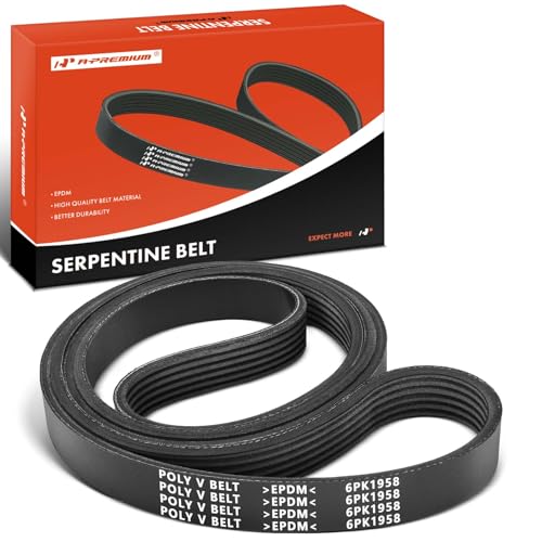 A-Premium Engine Serpentine Drive Belt Compatible with Dodge, Chevrolet, Chrysler, Volkswagen, Infiniti & Ram Cars - Grand Caravan, Journey, Camaro, Town & Country, Avenger, 200, Routan, Q45, C/V CV