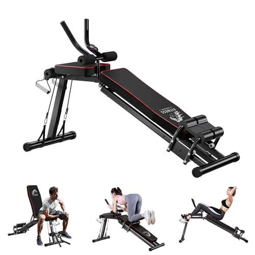 Botifly 2 in 1 Verstellbare Hantelbank Bauchtrainer für Zuhause Klappbar Multifunktionale Trainingsbank Schrägbank mit 8-Fach Verstellbarer Bauchmuskeltrainer für Ganzkörper-workout 300kg Gewichtskap Botifly 2 in 1 Verstellbare Hantelbank Bauchtrainer für Zuhause Klappbar Multifunktionale Trainingsbank Schrägbank mit 8-Fach Verstellbarer Bauchmuskeltrainer für Ganzkörper-workout 300kg Gewichtskap
