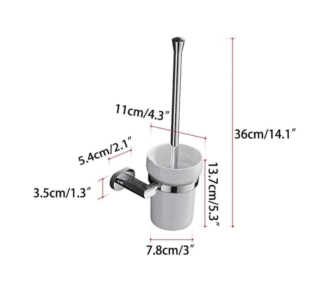 Juego de escobilla de inodoro para montaje en pared, accesorios de limpieza de baño, perfecto para fregar suelos, herramienta de limpieza de inodoro elegante y funcional