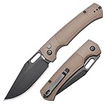 ARTISANCUTLERY REVEL Pocket Knife for Men, 3.54'' AR-RPM9 Steel Blade Folding Knife with Pocket Clip for Men Women Camping Hiking(1867P Brown)