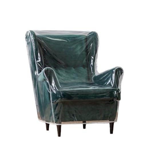 LAMINET Heavy Duty Clear Plastic Chair Covers Protectors for Recliner