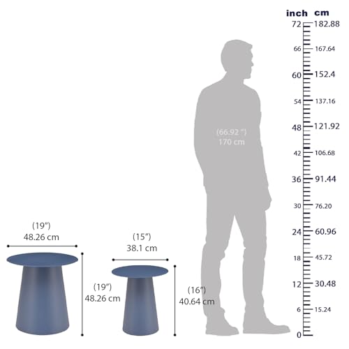 Image of Wakefit Metal Side Table | End Table for Living Room & Bedroom | Stylish Round Accent Table with Iron Frame | Modern Space Saving Decor Corner Table | Premium Multipurpose Nightstand | Lightweight