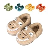 JACKSHIBO Toddler Slippers Boys Girls Dinosaur House Shoes Cute bunny Slipper for Home Indoor Winter Bedroom Non Slip Soft Rabbit Warm shoes