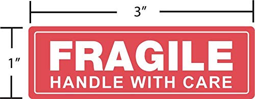 1 x 3 Fragile Handle with Care Stickers Labels (5 Rolls (5000 Labels))