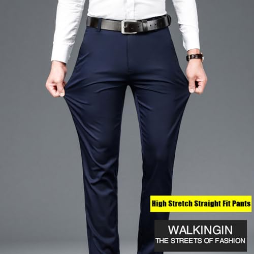 Silamone Timeless Stretch Pants, Timelessflex - Men's High Stretch Straight Fit Pants, Lightweight Suit Pant4