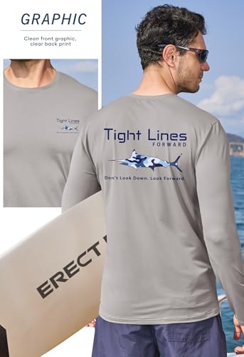 Image of Mens UPF 50+ Rash Guard Quick Dry Lightweight Summer UV Sun Protection Long Sleeve Swim Shirt (S-XXL)