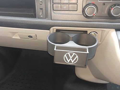 Dual Cup holder +phone holder for the VW T6 70mm cup size Fits Volkswagon T6