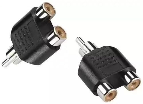 gs-secure-RCA-Y-Splitters-Adapter-1-Male-to-2-Female-Plug-Av-Audio-Video-Cable-Converter-Pack-of-3