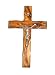 Olive Wood Wall Christian Cross Crucifix - Hand Crafted in Bethlehem 6 inches 16 centimeters