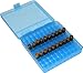 MTM 100 Round Flip-Top Ammo Box 40/45/10MM Cal (Clear Blue)