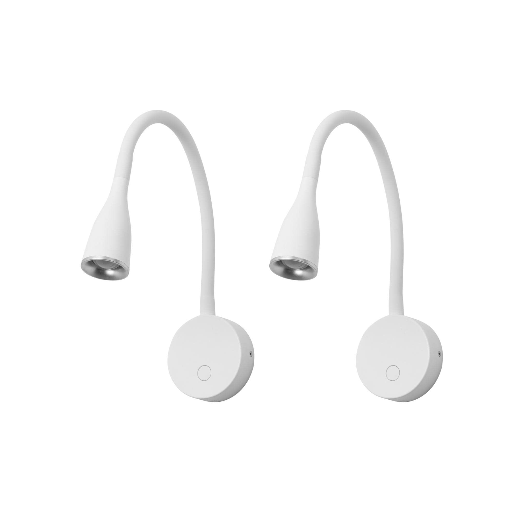 FORLIGHT Crobat (2 unidades) Lámpara de Lectura LED para Dormitorio. Aplique de Pared para Mesita de Noche. Luz de Lectura para Cabecero de Cama con Luz Cálida