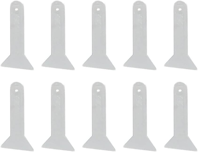 Herb Grinder Pollen Scrapers 1in x .5in - 10 Pack (Clear/White)