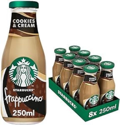 Starbucks® - Frappuccino Cookies & Cream - Bouteilles 8 x 250ml - Café Frappé Cookies & Cream Prêt-à-Boire - Vendu en lot de 8