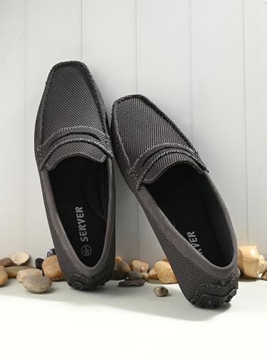 Image of Server Mens Knit Loafers S59 Lightweight Shoes Men's Loafer