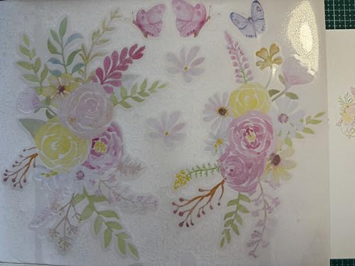 Vinilo decorativo floral personalizado para pared miniatura 4