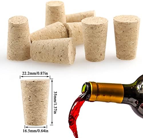 FYSL Wood Corks Plugs 30 Pack Tapered Cork Stoppers Wine Corks Natural Corks Replacement Corks Natural Soft Wood Wine Corks for Wine Bottles, Beer Bottles, Liquor Bottles Cork Crafts