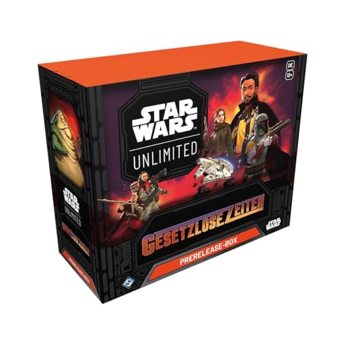 Asmodee - FFG - Star Wars: Unlimited Trading Card Game - Gesetzlose Zeiten - Pre Release Box (6 Booster Packs) TCG für Kinder und Erwachsene Alter 12+ 2+ Spieler 20 Minuten Deutsch