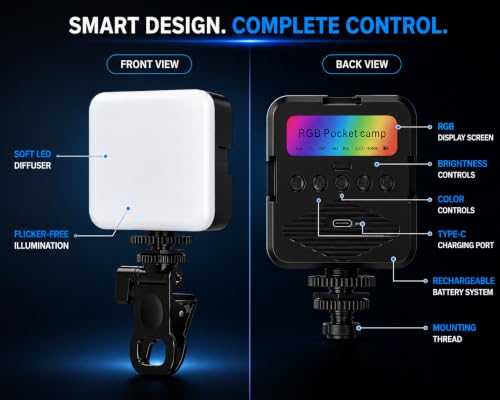 SOLVIRA LED Pocket Video Light with Clip, 1800mAh - Image 5