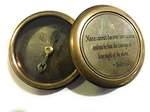 Brújula Náutica de Latón con Estuche Protector