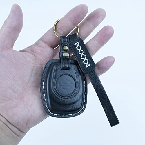 Fullibars Key Fob Case Compatible With Harley Davidson Pan America 1250,Ra1250 Adv,Sportster S 1250 Remote Key Fob Cover Key Chains Genuine Leather Black #TOP1