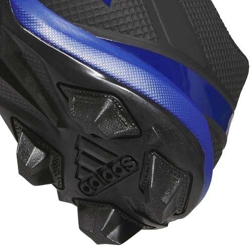 adidas Adizero Impact.2 Molded American Football Sneaker, Black/Team Royal Blue/Black, 1 US Unisex Little Kid