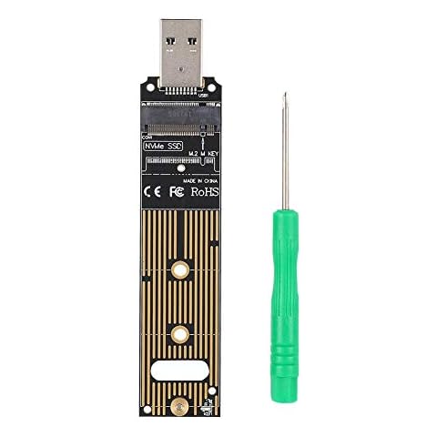 Tarjeta elevadora móvil ASHATA M.2 a Adaptador USB NVME SSD Cover