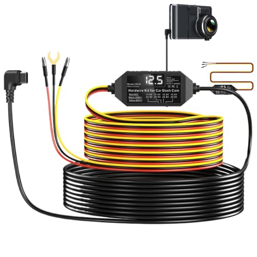 Cableado fijo para cámaras de salpicadero, cable de 3 núcleos con pantalla, cableado fijo tipo C con circuito de protección, seguridad del vehículo, modo de estacionamiento permanente