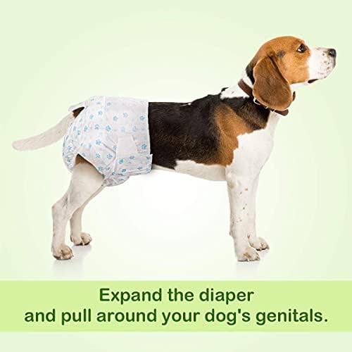 Pet Soft Disposable Dog Puppy Nappies Female Medium 12 Count - Super Absorbent Dog Doggy Cat Diapers