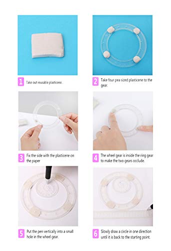 Linktor Drawing Gear Deluxe Set, Drawing Aid Art Design Training Ruler Kit For Kids Art #TOP5