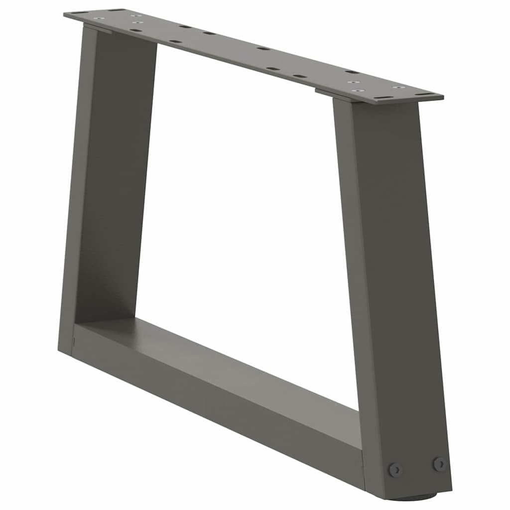 Nogi stolika kawowego w kształcie litery V, 2 sztuki, antracytowa, malowana proszkowo, stal 60 x (30-31,3) cm, z regulowaną wysokością, do salonu, biura, rama meblowa "zrób to sam", wytrzymała