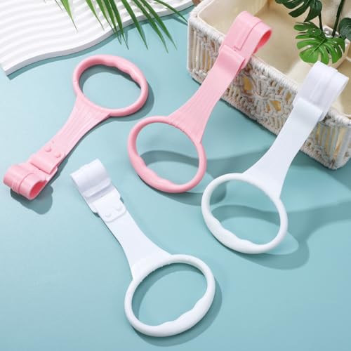 Image of Toddmomy Baby Pull up Rings 4 Pack Plastic Playpen Pull up Handles for Infant Walking Training and Nursery Accessories 7.7X3.5 Inches