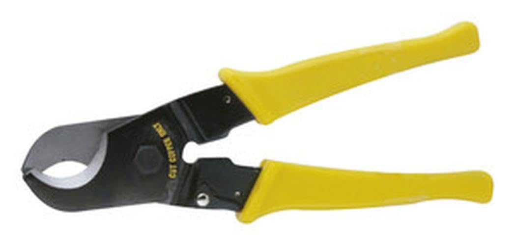 Alicates de corte para cables de 2.5mm a 20mm, mangos ergonómicos, acero resistente, ideales para instalaciones eléctricas y reparaciones.