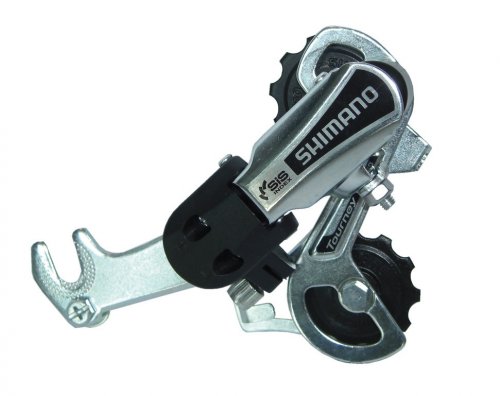 Dérailleur Shimano Tourney RDTY21 mixte argent à 6 vitesses pour vélo