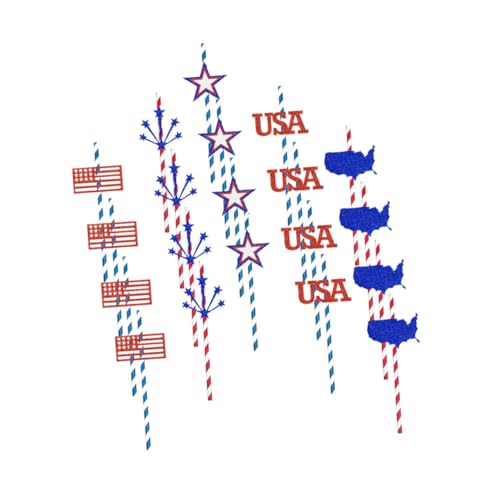 Pitillos de papel patrióticos para fiestas 20 pcs