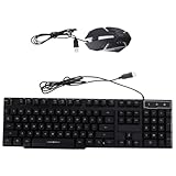 Clavier d'ordinateur - conception à 12 touches de raccourci multimédia, accès facile multimédia ou à la navigation sur , clavier et souris pour joueur