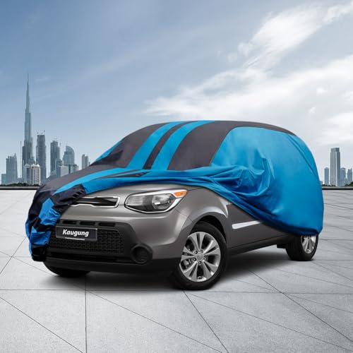 Image of Kaugung Car Cover Waterproof Custom Fit Kia Soul(2009-2025), Full Exterior Cover for Automobiles Lightweight Resistant Outdoor Sun UV Rain Dust Snow Wind Protection.