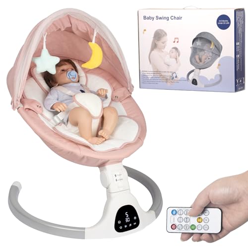 Balancelle électrique pour nourrissons, avec télécommande Bluetooth, fonction de synchronisation...