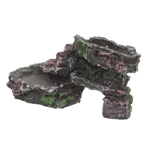 COLLBATH Climbing Shelter for Pet Turtle Tank Rocks Reptile Cave Hideout Aquarium Stones Turtle Supplies