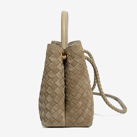 Suede Woven Tote Bag for Women PU Leather Crossbody Bag Shoulder Bag Casual Handbag Satchel for Work Travel 20254