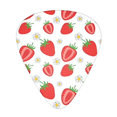 Médiators en celluloïd coloré Strawberry 3 épaisseurs différentes pour basse, amateurs de musique, guitares, électriques et acoustiques avec 0,46 mm, 0,71 mm, 0,96 mm - Les Beatles, Paul McCartney, John Lennon, RIngo Starr, George Harrison Médiators en celluloïd coloré Strawberry 3 épaisseurs différentes pour basse, amateurs de musique, guitares, électriques et acoustiques avec 0,46 mm, 0,71 mm, 0,96 mm