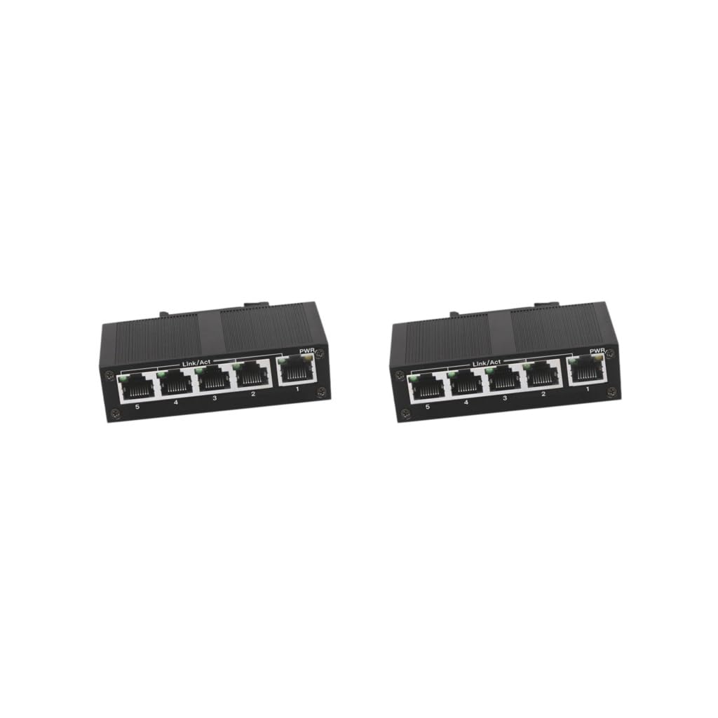 2 set di switch Ethernet 10/100Mbps 1Gbps capacità di commutazione 5 porte Ethernet Splitter