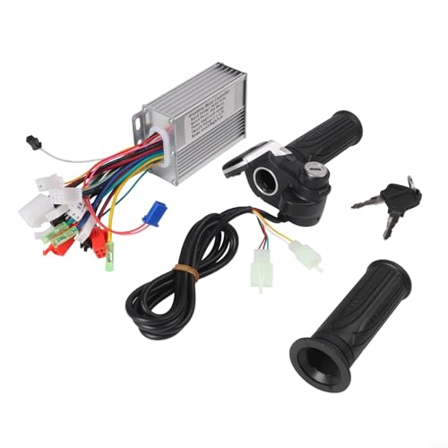 Electric Bike Brushless Motor Controller With LCD Display Throttle Handlebar 36V 48V 64V 350W Aluminum Alloy Anti-theft System(48V64V 350W)