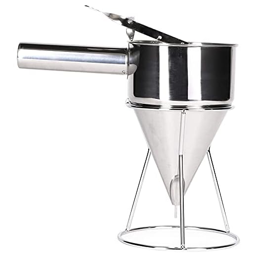 Juvale Professional Pancake Batter Dispenser (10 x 10 in, Stainless Steel, 4 Cups)