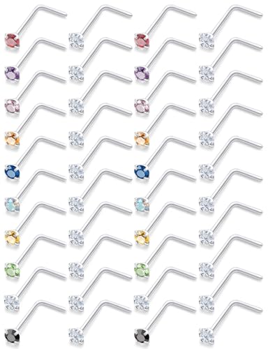 Lsnevsie 18G 20G 22G ���E���h �L���[�r�b�N�W���R�j�A �m�[�Y�����O �X�^�b�h ���f�B�[�X �����Y 316L �X�e�����X�X�`�[�� �T�[�W�J���X�`�[�� �m�[�Y�����O �X�^�b�h�s�A�X �W���G���[ �V���o�[ �N���A CZ 1.5mm 2mm 