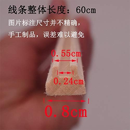 Dollhouse Miniature 1/12 Scale Wood Finishing Trim for Staircase Balcony Solid Wood Railing; L 30cm, 0.8cm * 10 Pieces